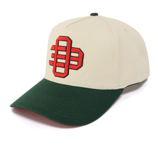 Logotipo personalizado, venta al por mayor, alta calidad, parche bordado de 5 paneles, gorra de béisbol, gorras deportivas, gorras tonificadas y verde bosque