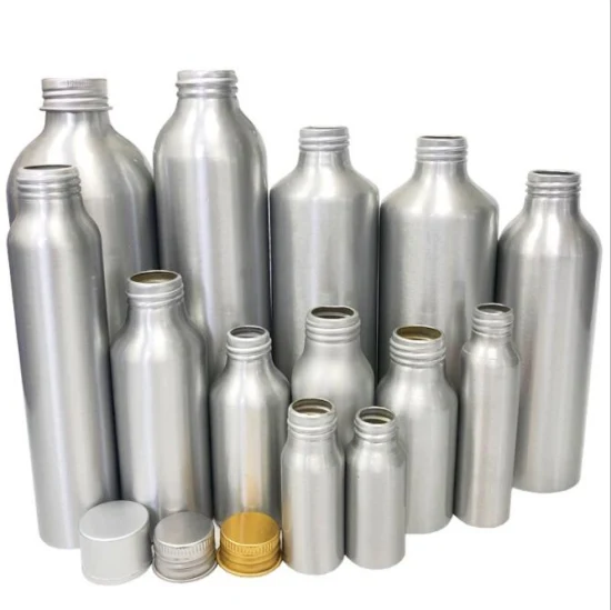 30-150-250-500ml Tapa de aluminio Botella de aluminio Protector solar Desinfectante Agua Alcohol Detergente Cosméticos Botella por separado