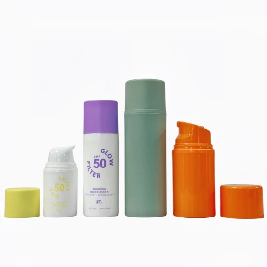 Bomba sin aire de 15ml, 30ml, 50ml, botella de base cosmética, embalaje de botella de vacío cosmética, botella de Spray para loción, suero, protector solar